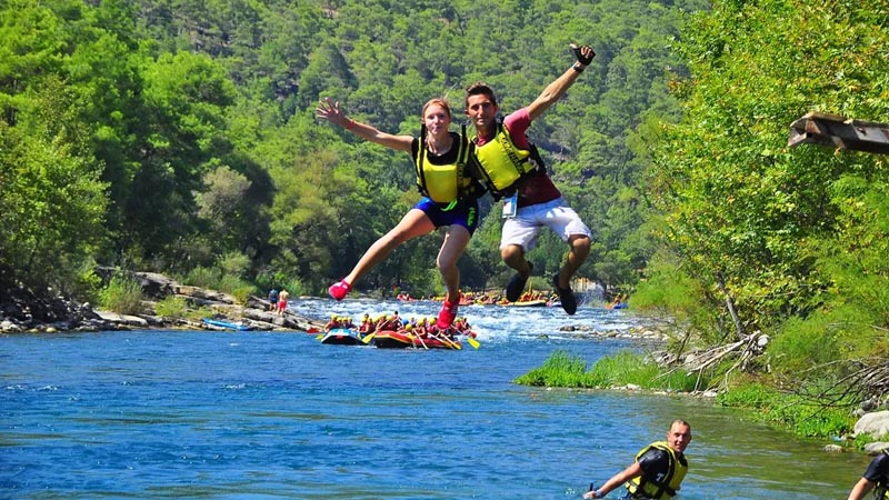 rafting with kids mahmutlar