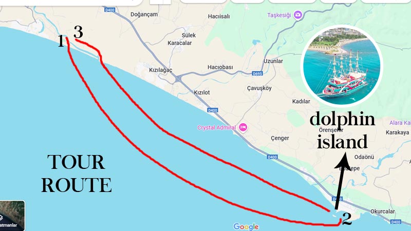 dolphin island tour route