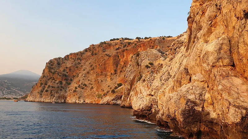 alanya castle on sunset