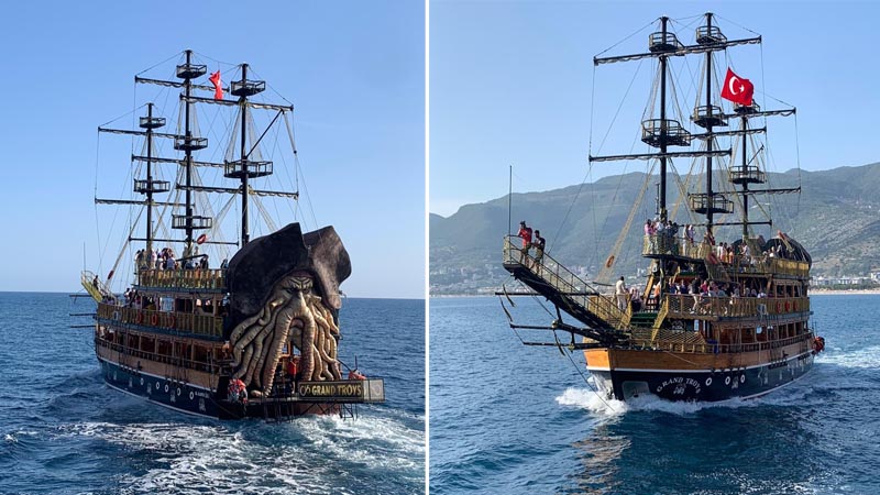alanya pirate boat