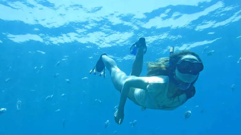snorkel on yacht