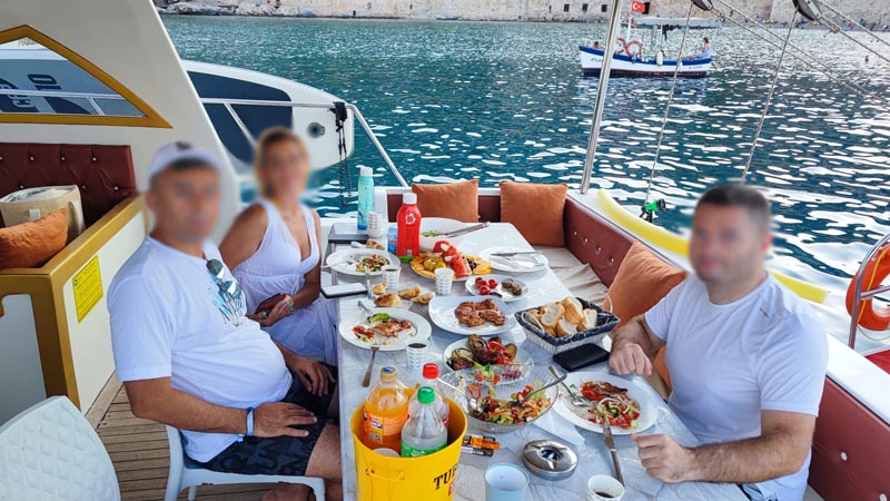 celebration on yacht