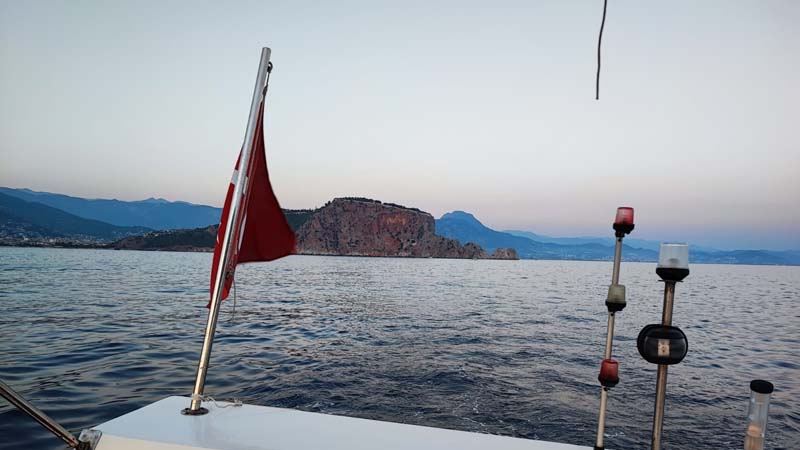sunset on yacht konakli