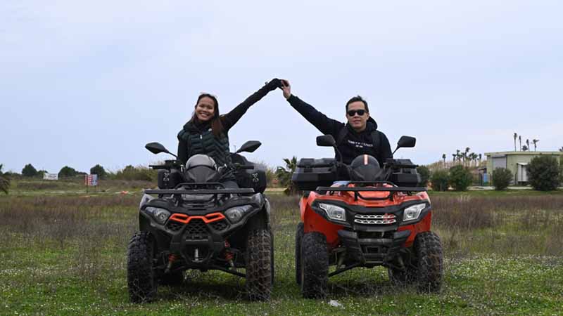 quad riding for couple